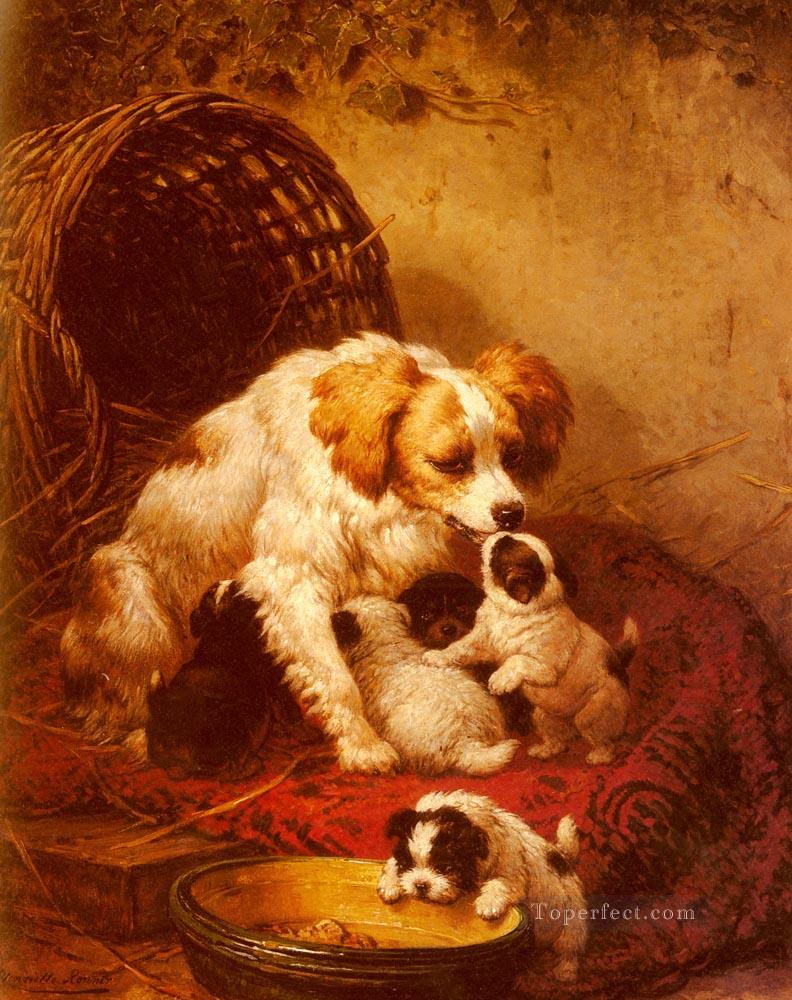 The Happy Family animal cat Henriette Ronner Knip Oil Paintings